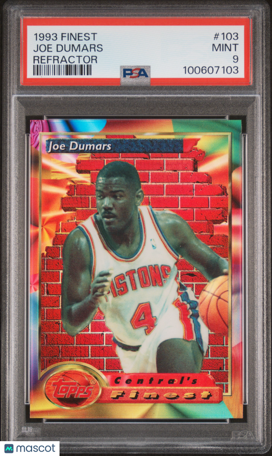 1993 Finest Joe Dumars Refractor #103 PSA 9