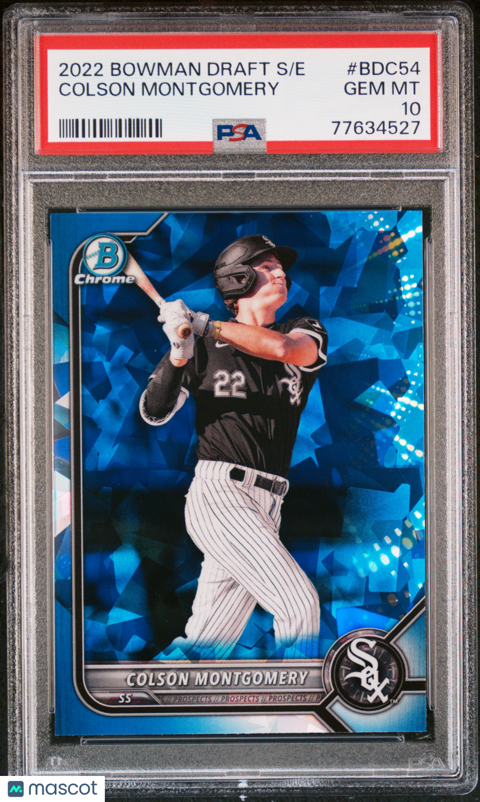 2022 Bowman Draft Chrome Sapphire Edition Colson Montgomery #BDC54 PSA 10