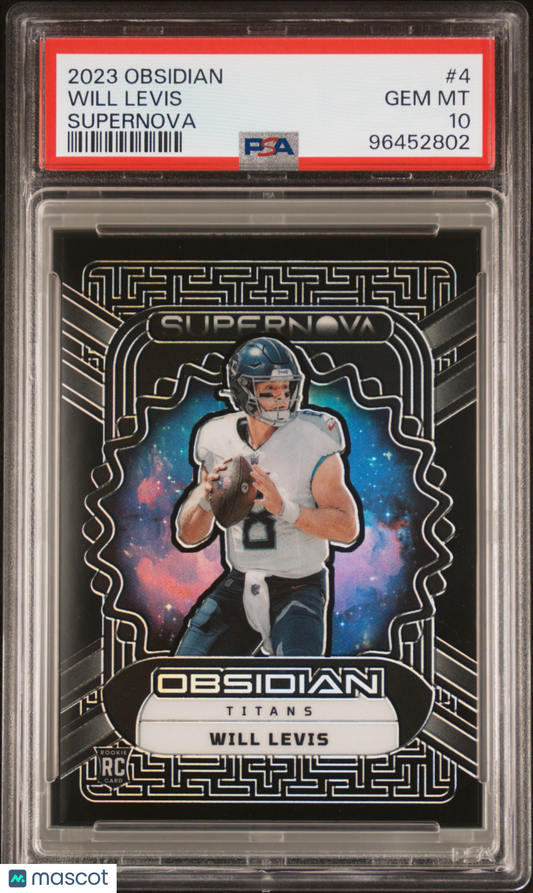 2023 Panini Obsidian Supernova Will Levis Rookie RC /135 #4 PSA 10