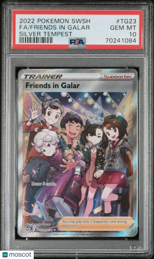 2022 Pokémon TCG Friends In Galar Full Art Silver Tempest #TG23 PSA 10