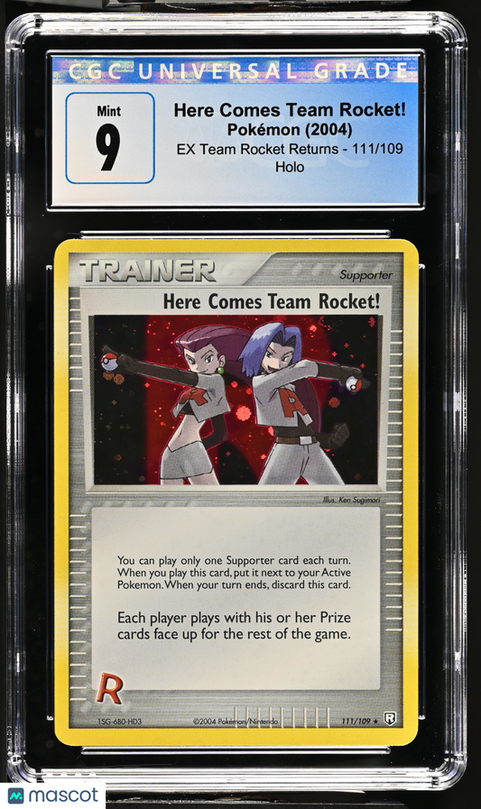 2004 Pokemon Here Comes Team Rocket! Holo EX Team Rocket Returns 111/109 CGC 9