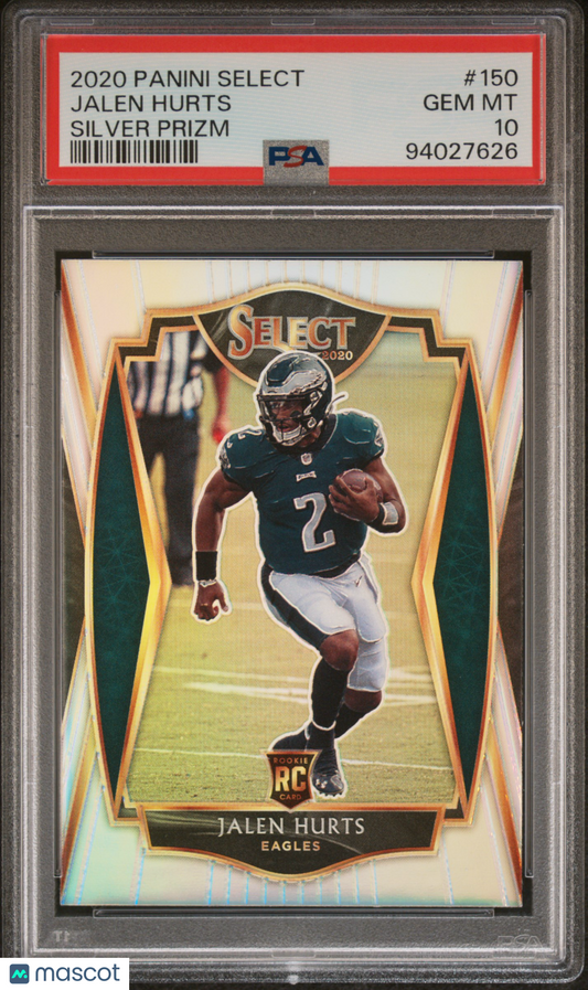 2020 Panini Select Jalen Hurts Silver Prizm #150 PSA 10