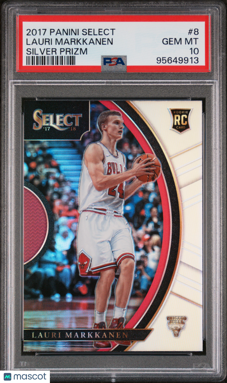 2017 Panini Select Lauri Markkanen Rookie Silver Prizm #8 PSA 10