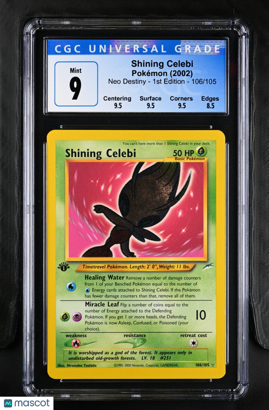 2002 Pokemon Shining Celebi 2002 Neo Destiny - 1st Edition #106/105 CGC 9 EN