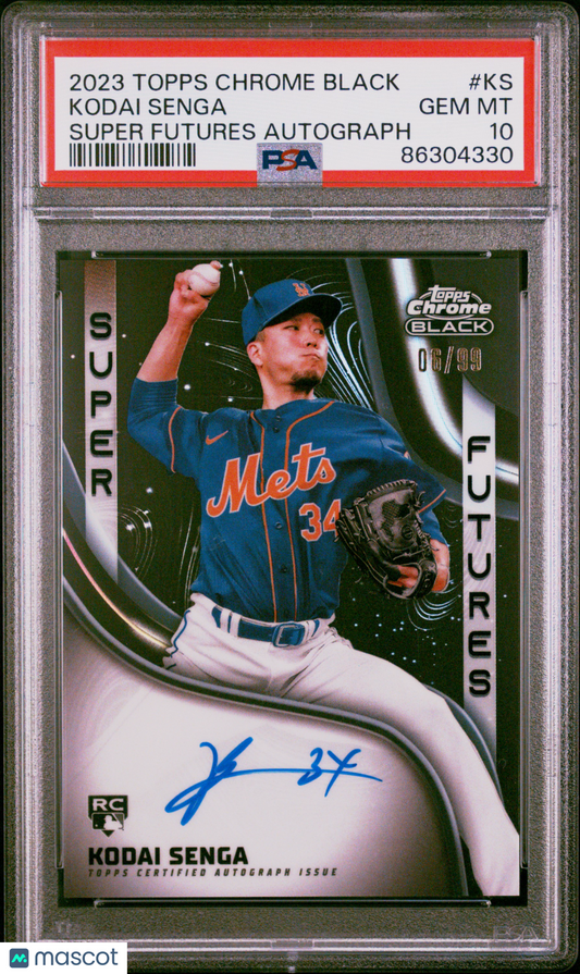 2023 Topps Chrome Black Super Futures Autographs Kodai Senga 06/99 #KS PSA 10