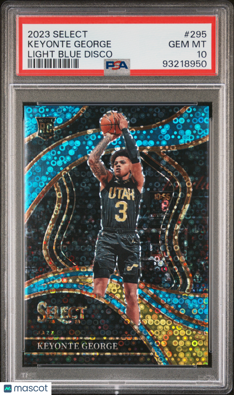 2023 Panini Select Keyonte George Light Blue Disco 70/99 #295 PSA 10