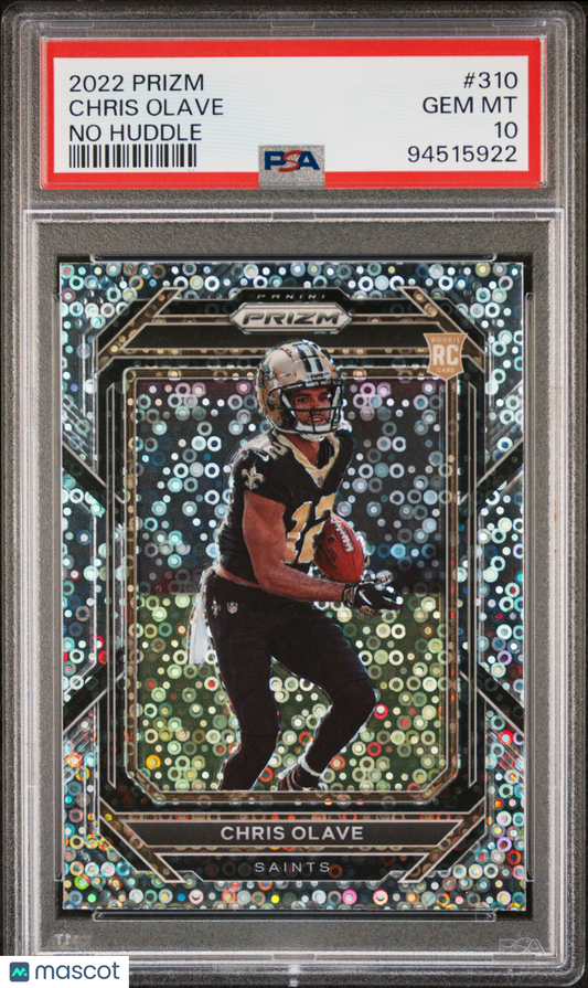 2022 Panini Prizm Chris Olave No Huddle #310 PSA 10