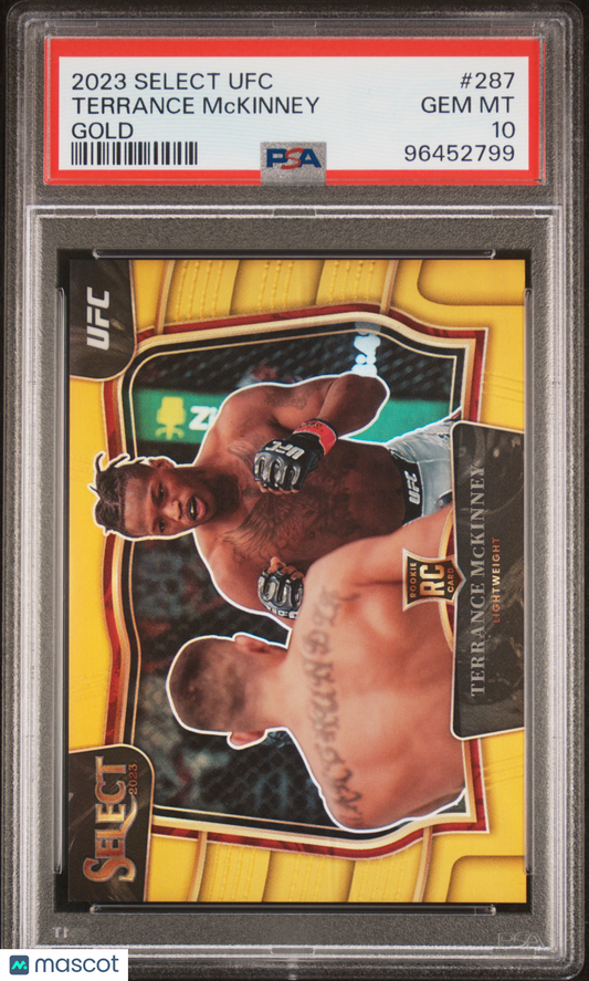 2023 Select UFC Terrance Mckinney Gold Octagonside /10 #287 PSA 10