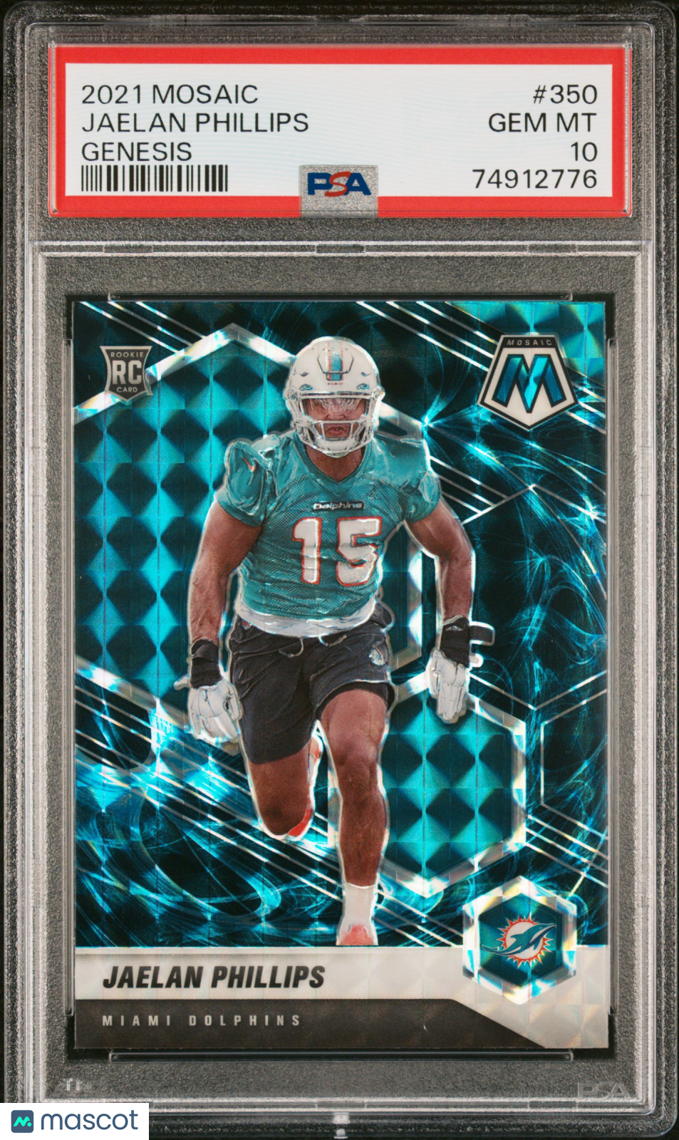 2021 Panini Mosaic Jaelan Phillips Genesis Rookie RC #350 PSA 10