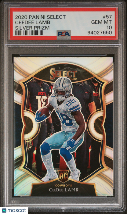 2020 Panini Select Ceedee Lamb Silver Prizm #57 PSA 10