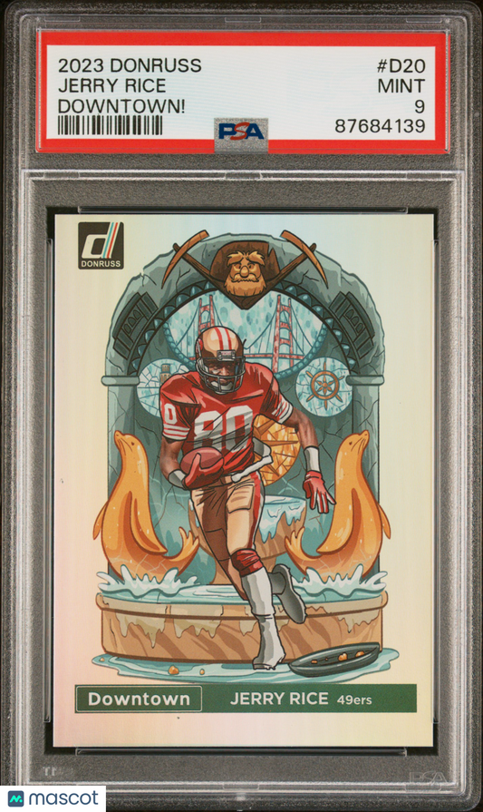 2023 Panini Donruss Jerry Rice Downtown #D20 PSA 9