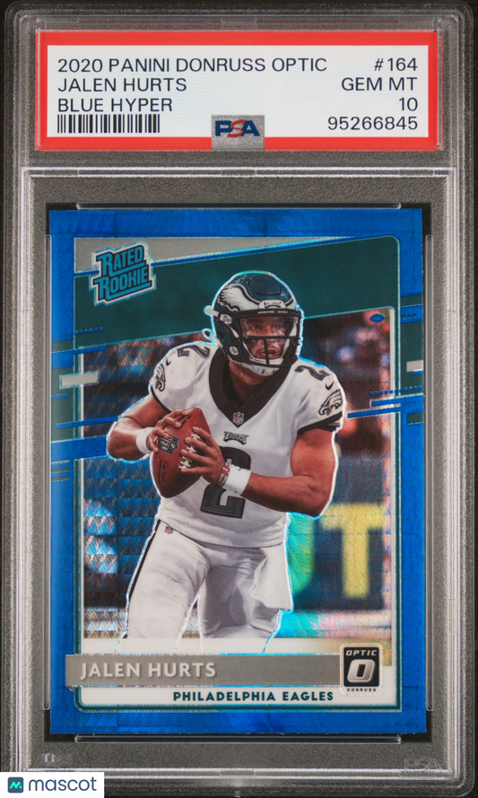 2020 Panini Donruss Optic Jalen Hurts Blue Hyper #164 PSA 10