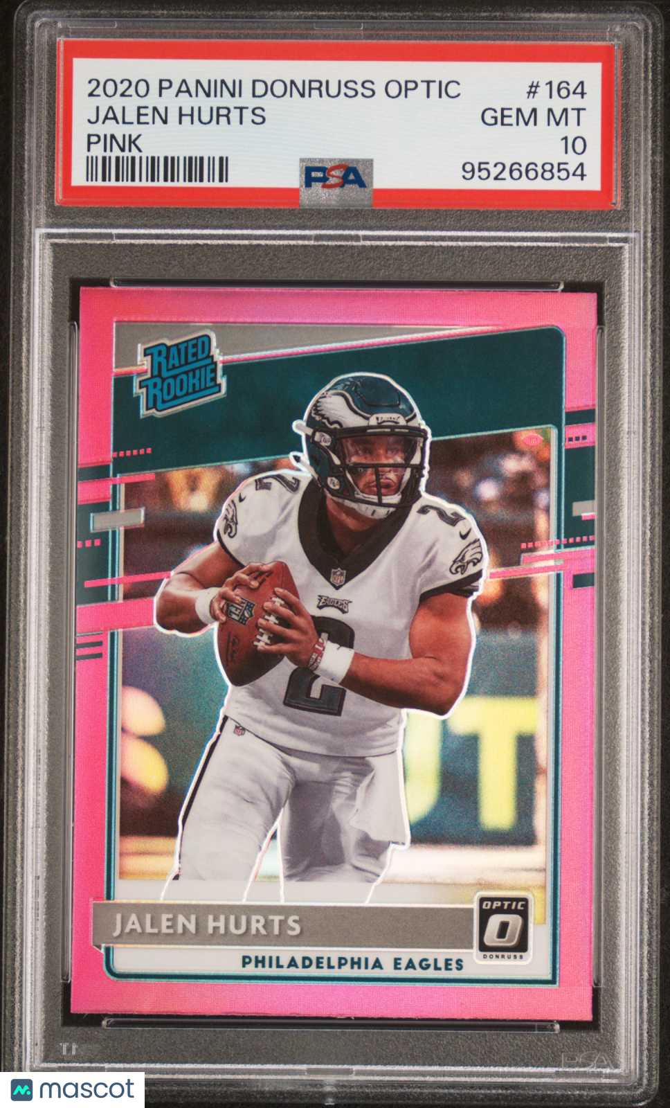 2020 Panini Donruss Optic Jalen Hurts Rated Rookie Pink #164 PSA 10