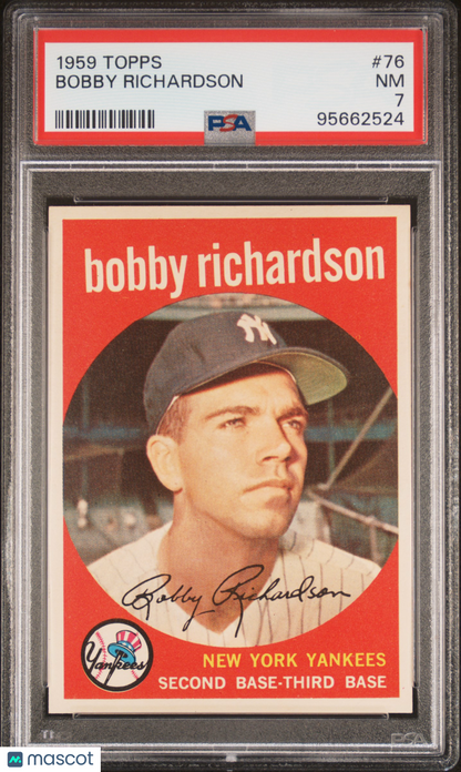 1959 Topps Bobby Richardson #76 PSA 7