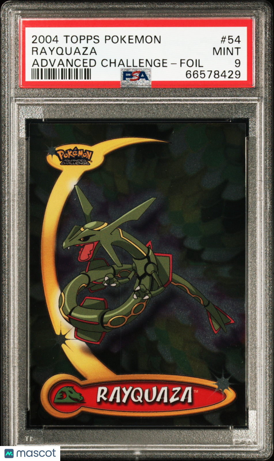 2004 Pokemon TCG Rayquaza Topps Advanced Challenge Foil #54 PSA 9