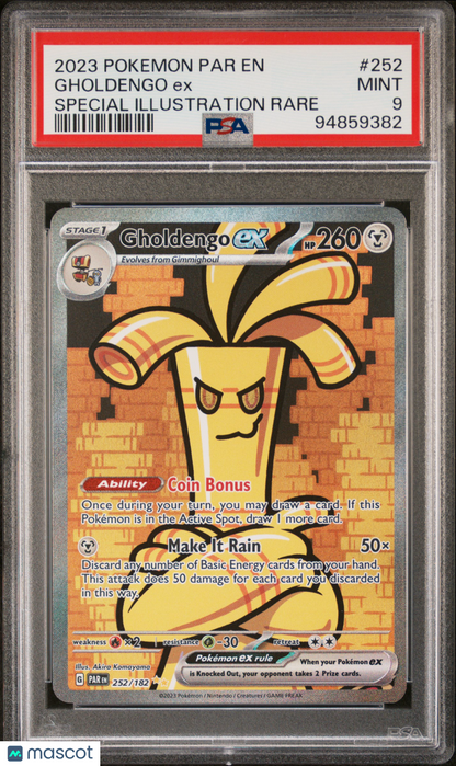 2023 Pokemon TCG Gholdengo EX Special Illustration Paradox Rift 252/182 PSA 9