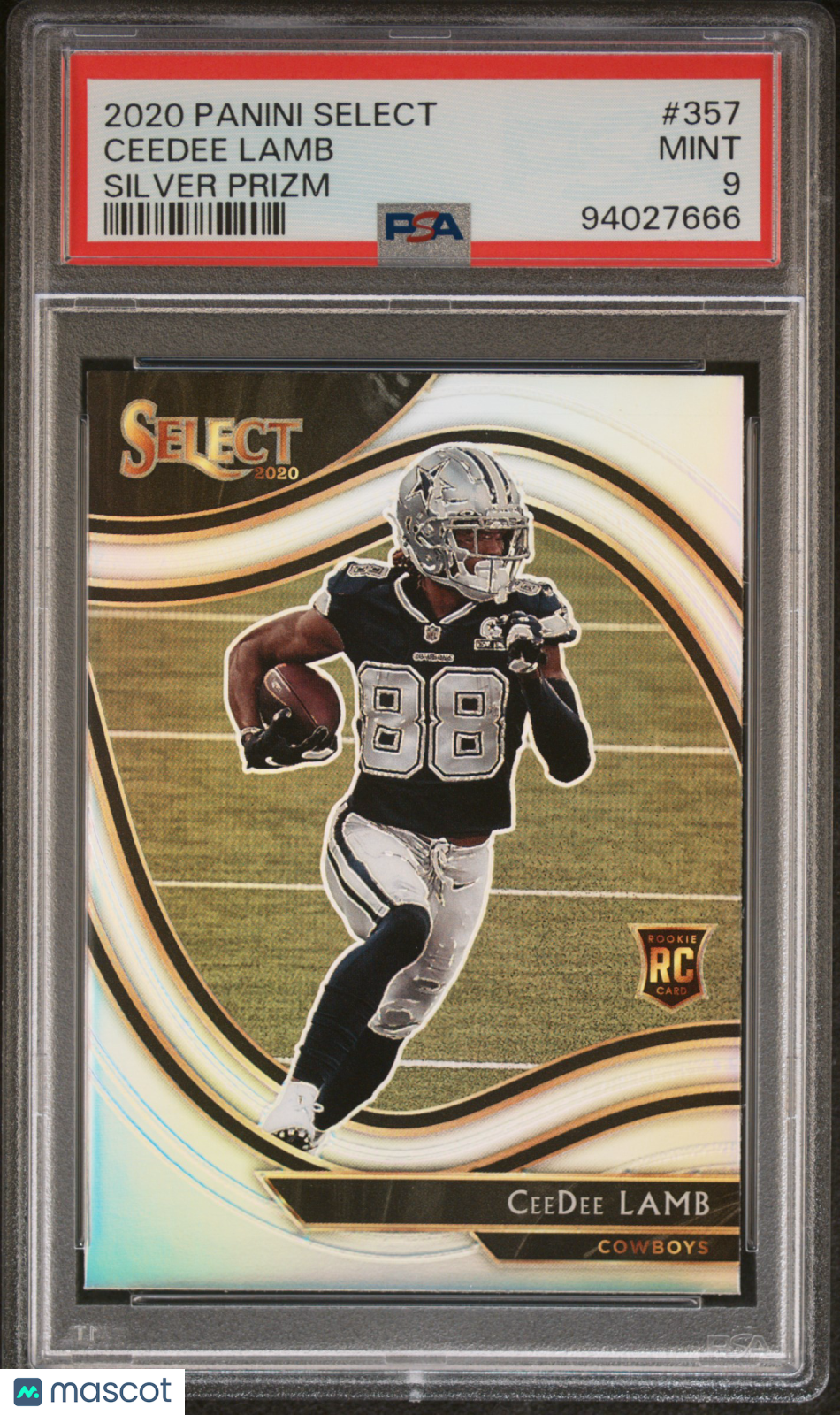 2020 Panini Select Ceedee Lamb Silver Prizm #357 PSA 9