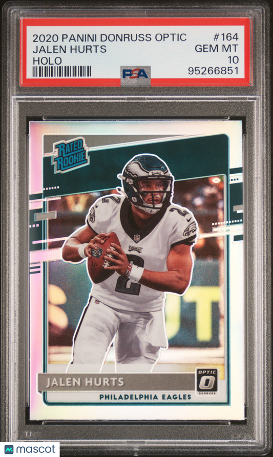 2020 Panini Donruss Optic Jalen Hurts Holo #164 PSA 10