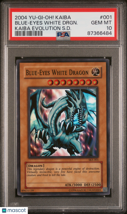 2004 Yu-Gi-Oh Blue-Eyes White Dragon Kaiba Evolution Starter Deck SKE-001 PSA 10