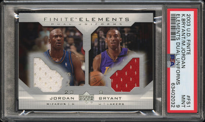 2003 Upper Deck Finite Elements Dual Uniforms Warm-Up Michael Jordan #FS1 PSA 9