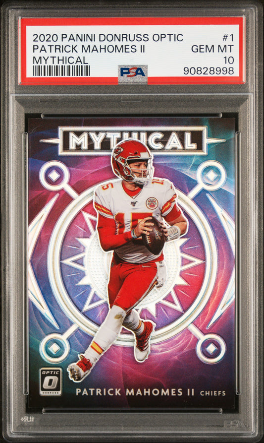 2020 Panini Donruss Optic Patrick Mahomes II Mythical #1 PSA 10