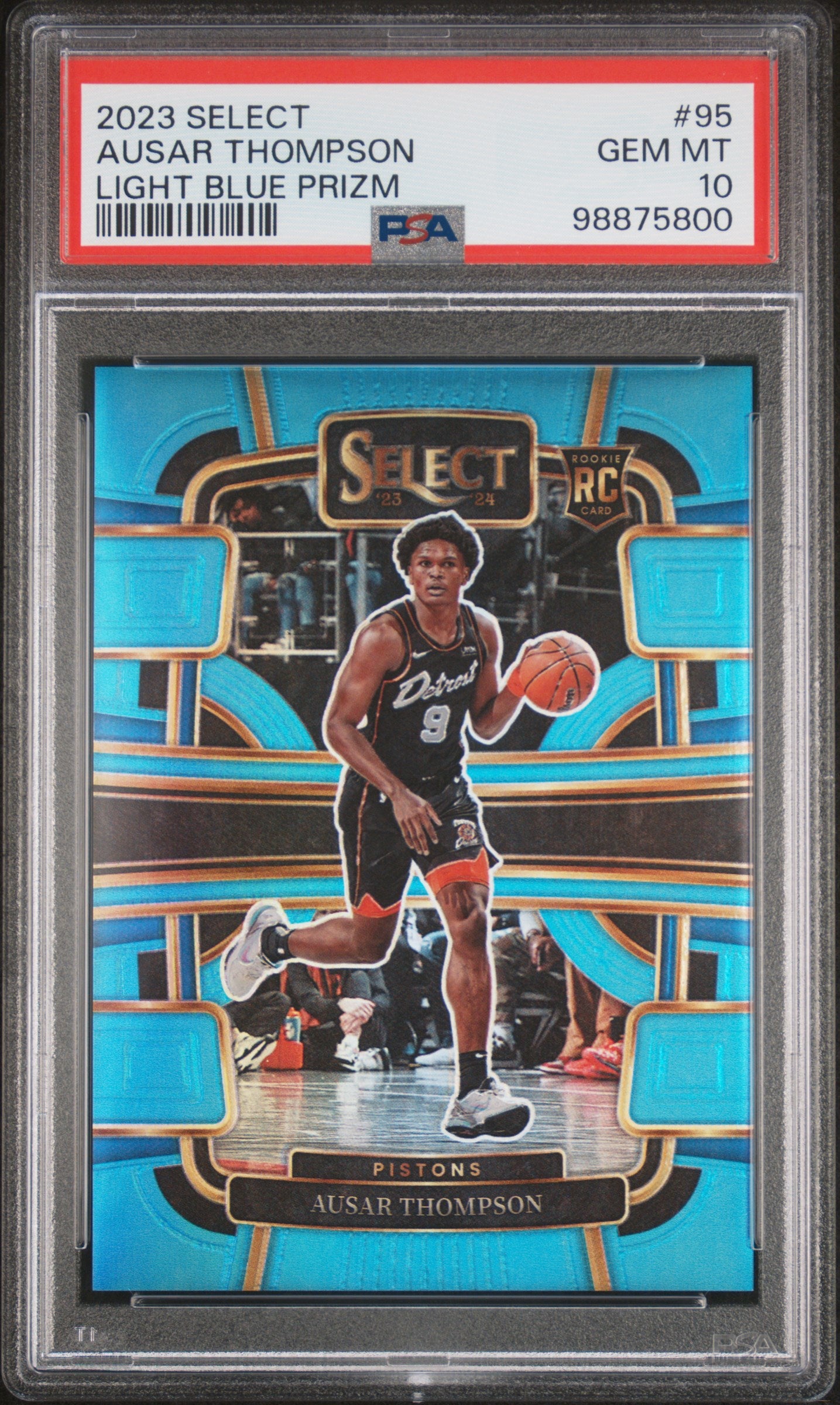 2023 Panini Select Ausar Thompson 203/299 Light Blue Prizm #95 PSA 10