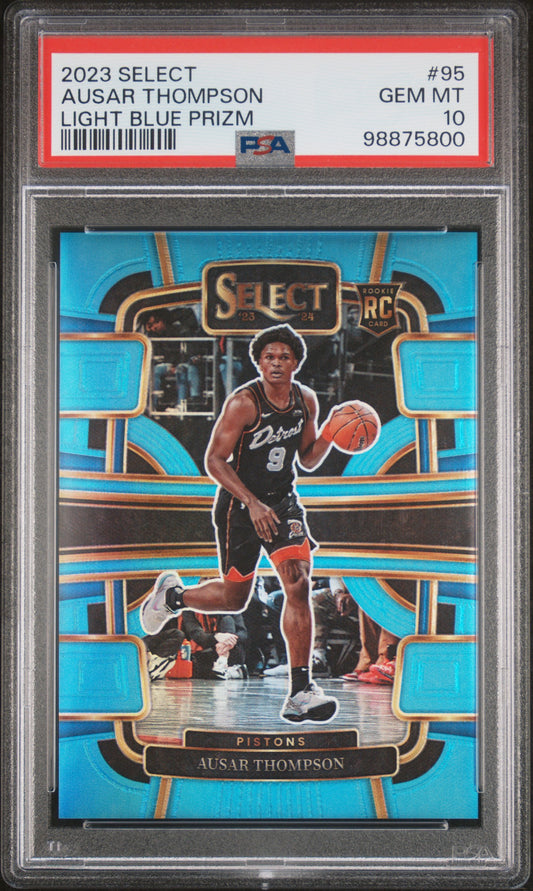 2023 Panini Select Ausar Thompson 203/299 Light Blue Prizm #95 PSA 10