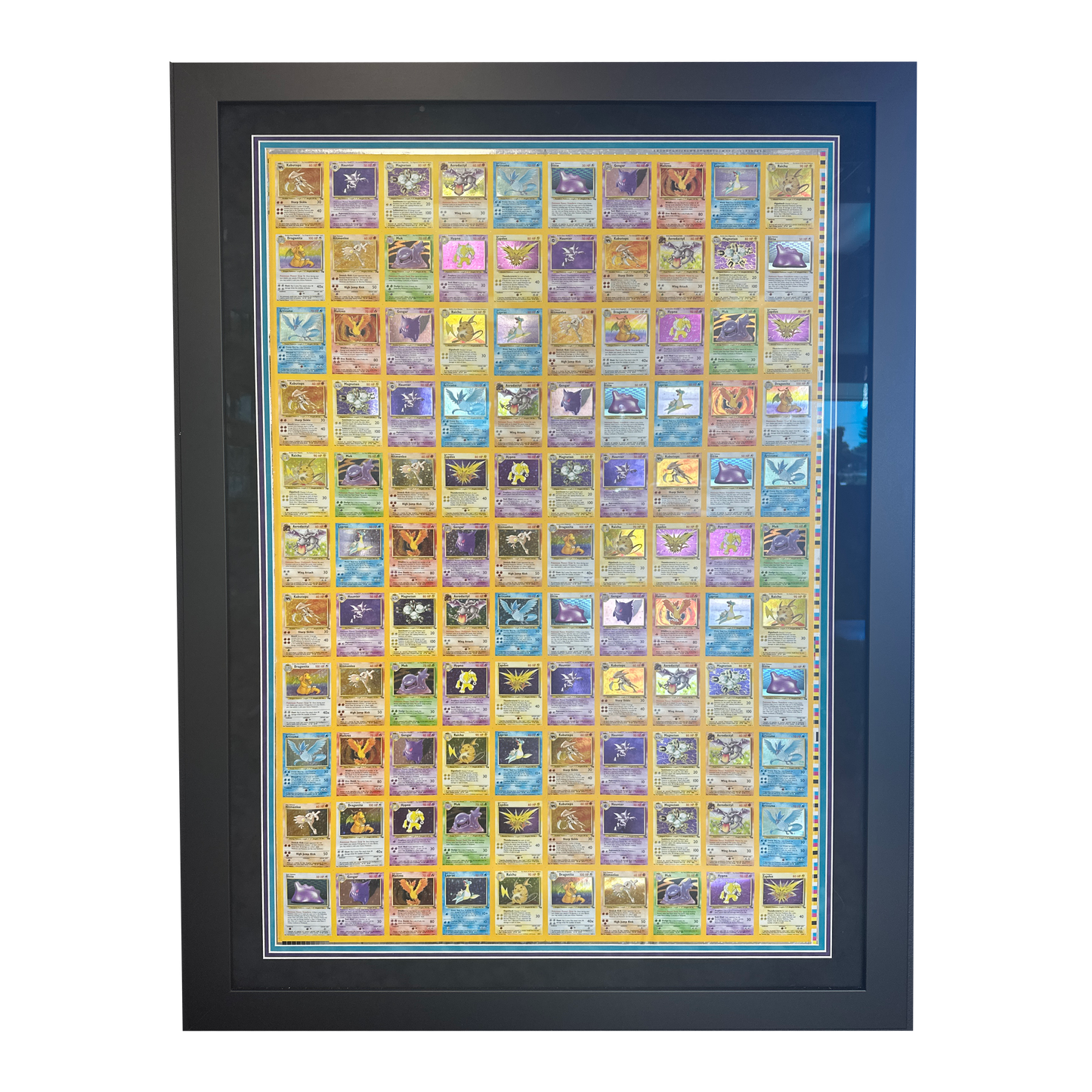 Framed Pokemon Fossil Uncut Sheet