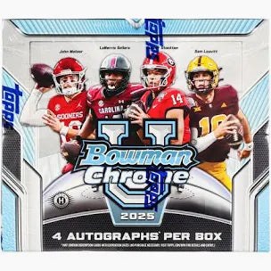 2025 Bowman University Chrome Football Hobby Jumbo Box