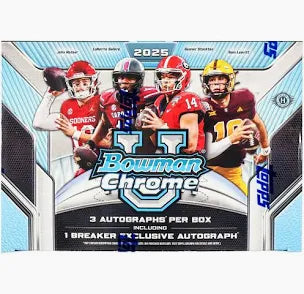 2025 Bowman University Chrome Football Breaker Delight Box