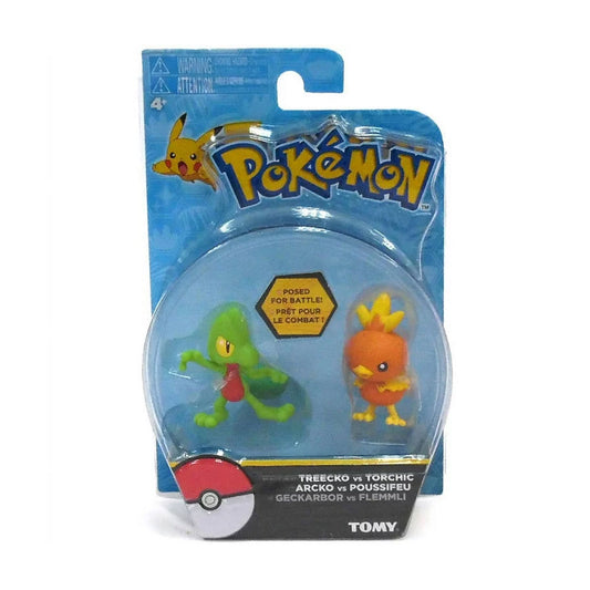 Pokemon Action Pose Treecko vs Torchic 2" Mini Figure 2-Pack