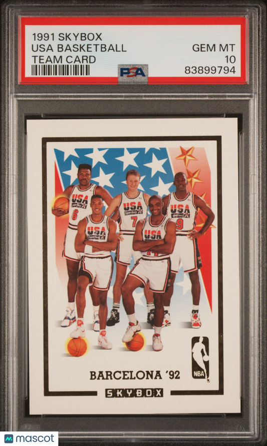1991 Skybox Usa Basketball Team Card PSA 10