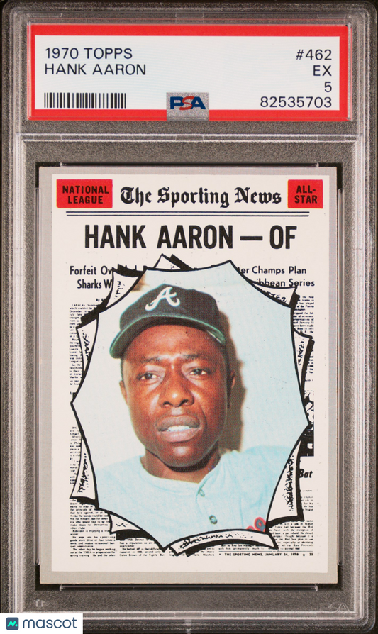 1970 Topps Hank Aaron #462 PSA 5